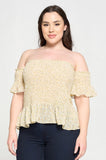 Floral Chiffon Allover Smocking Top